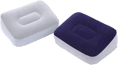 Travesseiro inflável para descanso de pés Lioobo com 2 peças para descanso de pés e almofada para pés para avião e trem