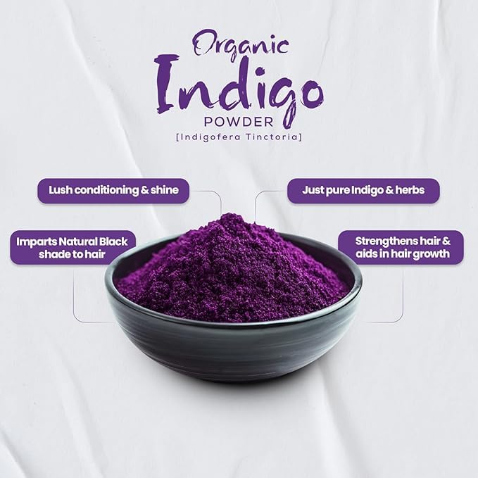 BSY Organic Indigo Powder Hair Colour - 100% Natural Dye