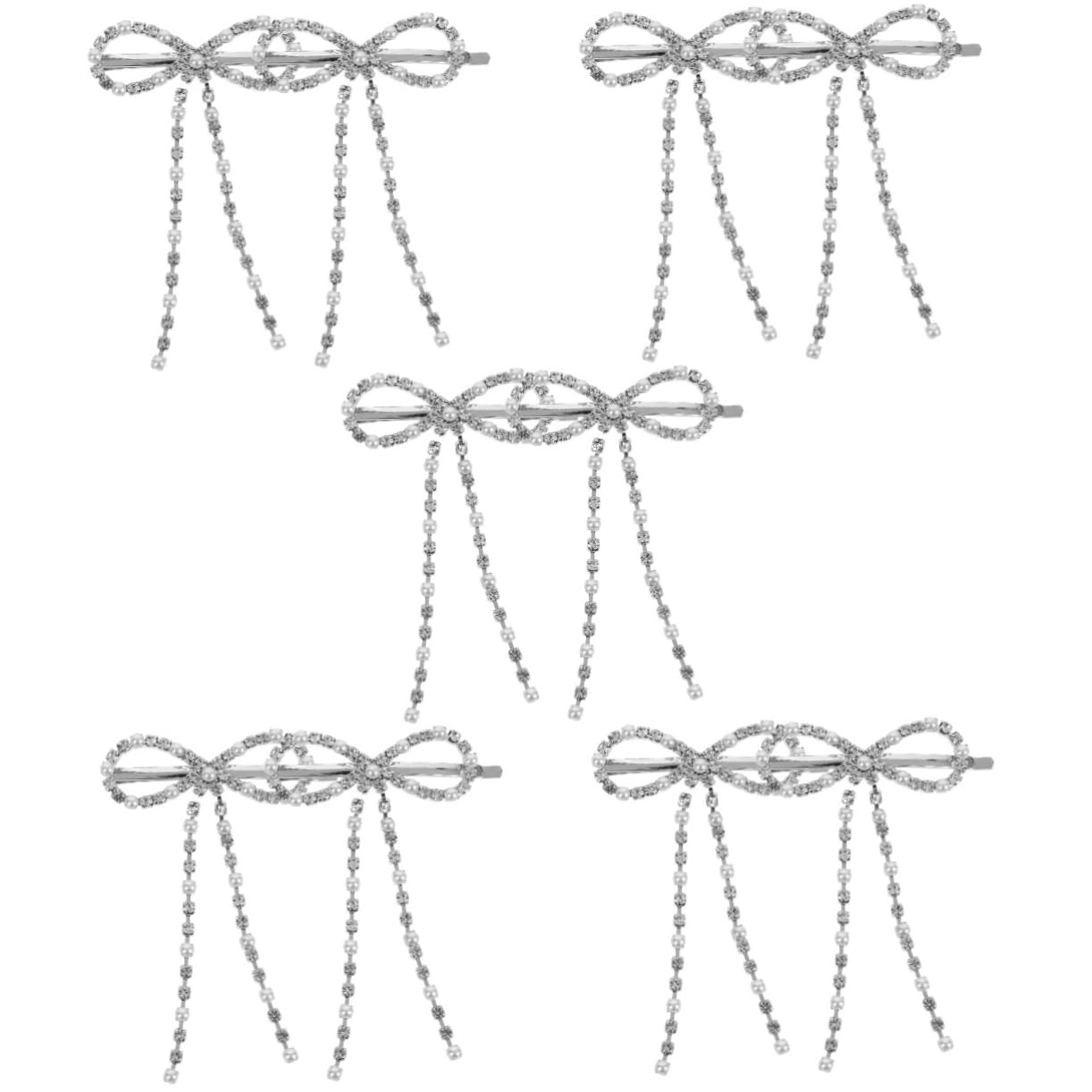 SHERCHPRY 10pezzi Fermagli Per Fiocco Metallo Clip Decorative Con Strass Per Donne e Ragazze Elegante e Versatile Per Occasioni Quotidiane e Feste