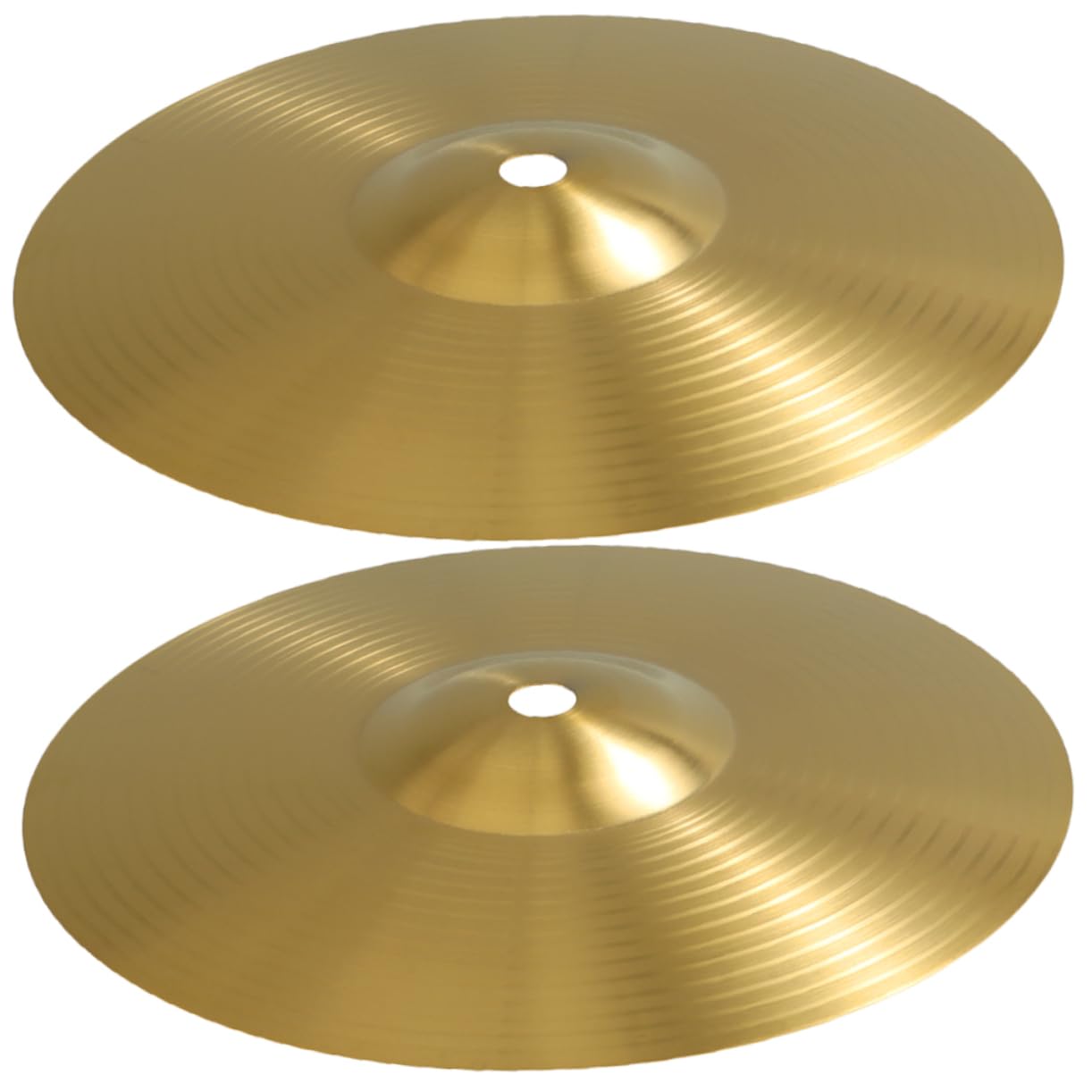 HANABASS Drum Cymbals Pack 2pcs Jazz Brass Crash Cymbals for Drum Set Practice Use