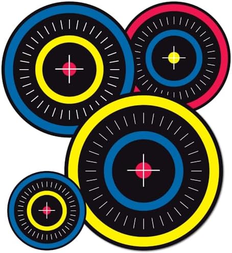 Indoor Targets for Shooting Foam Dart Guns and Throwing Balls, Reusable, Blue Yellow Red and Black, 4 Pack, Multiple Sizes (7", 6", 5", 3.5") image 3