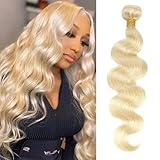 DMKEEP 613 Bundles Human Hair 20 Inch - 12A Blonde Body Wave Bundles 100% Unprocessed Brazilian Virgin Hair Single Bundle 100g Quick Weave Real Human Hair Extensions