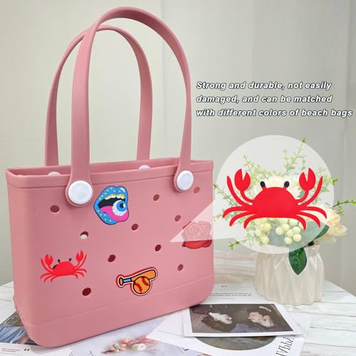 Image of Lckaey Rubber Beach Bag Accessories-PVC Rubber Totes organizer Sport Charms- for Purse Bogg Inserts