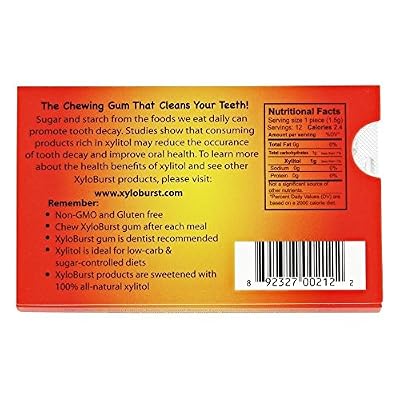 Xyloburst Blister Pack Xylitol Gum ، القرفة ، 12 Count