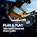 Jemluse Wireless CarPlay Adapter for Apple - Stable Fast Connection for Convert Factory Wired to Wireless CarPlay Dongle Cars for iPhone - No Latency from iOS 10+ to Screen w/USB C(Gold)