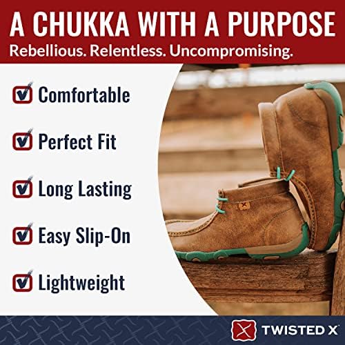 Twisted X Women’s Chukka Driving Moc, Bomber/Turquoise, 9.5(M) | Image 4