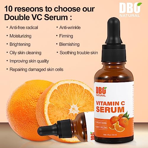 Vitamin C Face Serum With Hyaluronic Acid, Hydrating, Anti-Aging, Brightening, Blemishing For Face Glowing.30ml Natural Ordinary Serum For Day/Night Skincare & Oily Acne Skin Treatment. - Image 3
