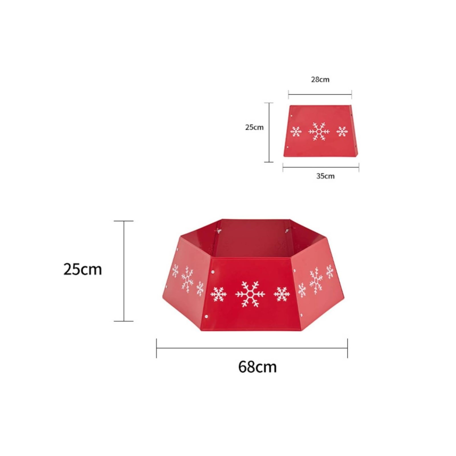 Tappeto Copri Base per Albero di Natale | Struttura Esagonale a Pannelli, Collare per Albero di Natale, Riutilizzabile, Soggiorno