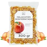Melocoton Deshidratado con Azucar 300 gr - Melocoton Seco Cortado en Dados - Fruta Deshidratada - Ideal para Reposteria y Snacks - Sin Gluten (300 gr, Melocotón)