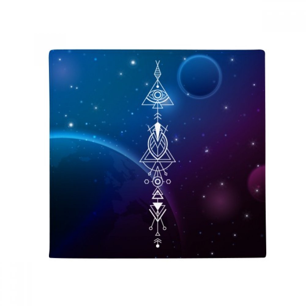 Tapis cadeau totem alien 60x60 cm multicolore décoratif pour salon et salle de bain