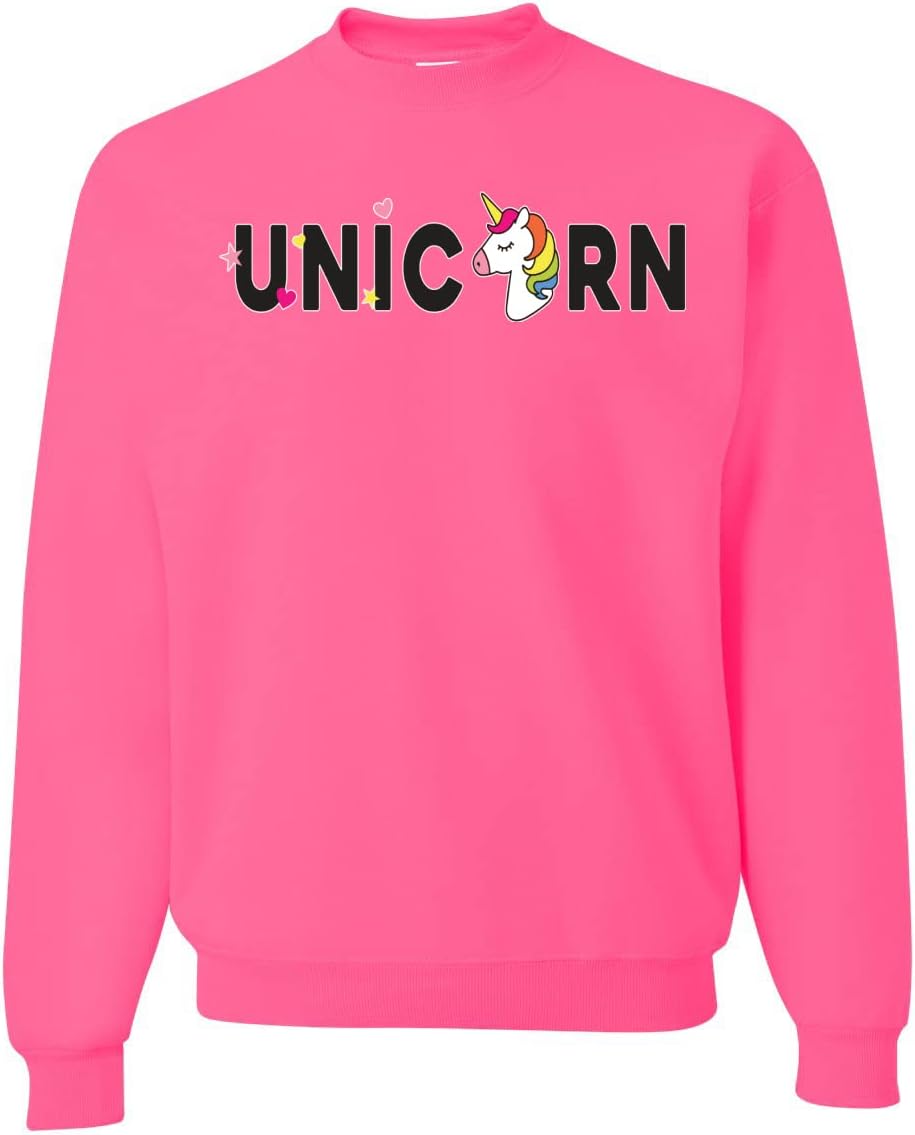 Wild Bobby Unicorn Rainbow LGBTQ Pride Month LGBT Pride Unisex Crewneck Graphic Sweatshirt