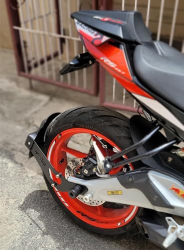 Image of RS457 Motorcycle Tyre Hugger, Mudflap with Reflector, Black, Compatible with.