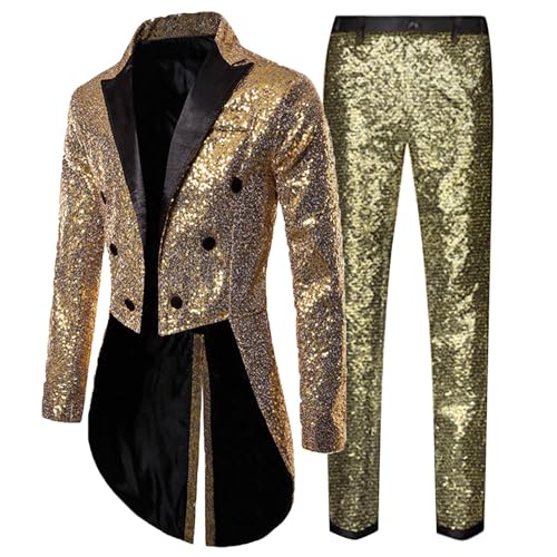 Ensemble homme rétro or pour habiller élégamment les morphologies taille M
