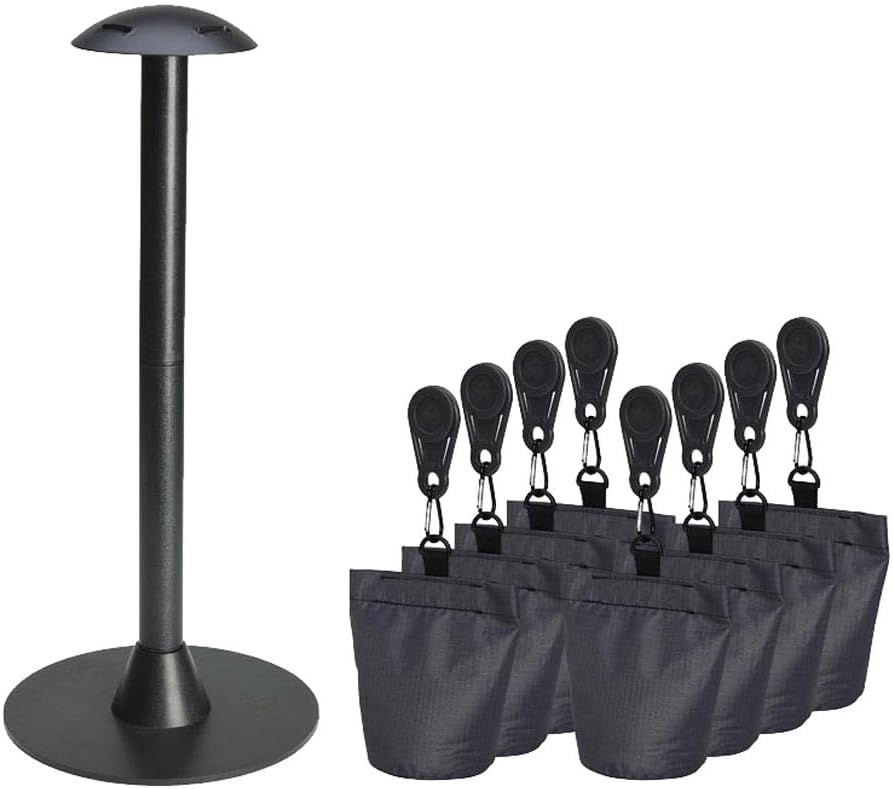 Platinum AeroCover Sandbags & Support Pole Set | Heavy Duty Cover Support Anti Pooling | Outdoor Furniture Secure System | Waterproof Pole And Set of 8 Weigh Down Sand Bag Covers (Empty) Platinum AeroCover Sandbags & Support Pole Set | Heavy Duty Cover Support Anti Pooling | Outdoor Furniture Secure System | Waterproof Pole And Set of 8 Weigh Down Sand Bag Covers (Empty)