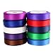 LaRibbons Solid Color Satin Ribbon Asst. #3 - 10 Colors 3/8" X 5 Yard Each Total 50 Yds Per Package