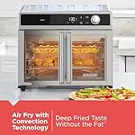 BLACK+DECKER Crisp 'N Bake Air Fryer Toaster Oven Combo, 12 in 1 Countertop Convection Oven Cooks Food Fast, Fits a Whole Pizza or 6 Toast Slices, French Doors with Stainless Steel Finish - Image 4