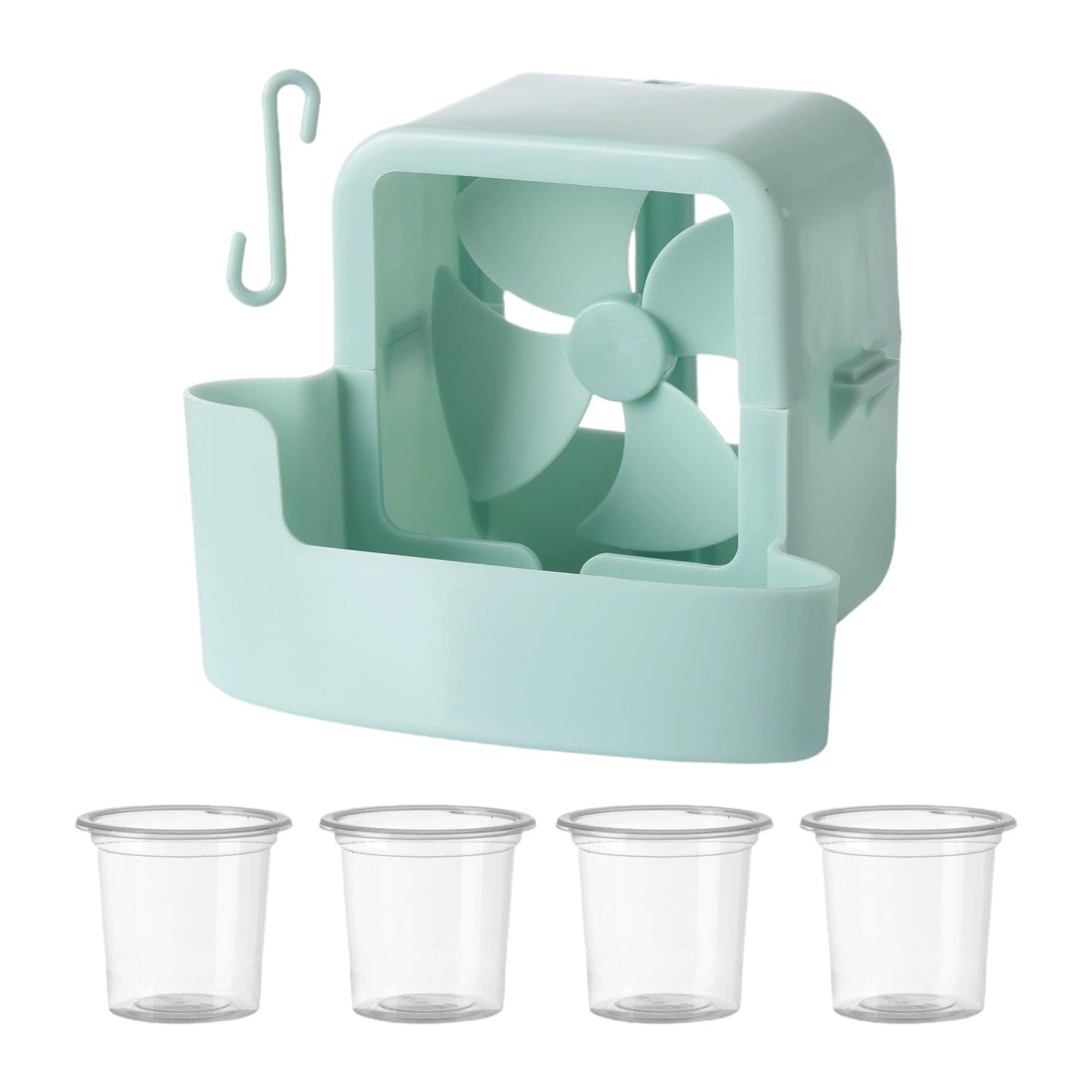 Ventilateur de bureau oscillant bleu portable pour table