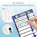 3 in 1 Bedtime/Morning Routine Chart for Kids Toddlers, Magnetic Chore Chart for Kids, Dry Erase Visual Schedule for Kids Schedule Board for Home