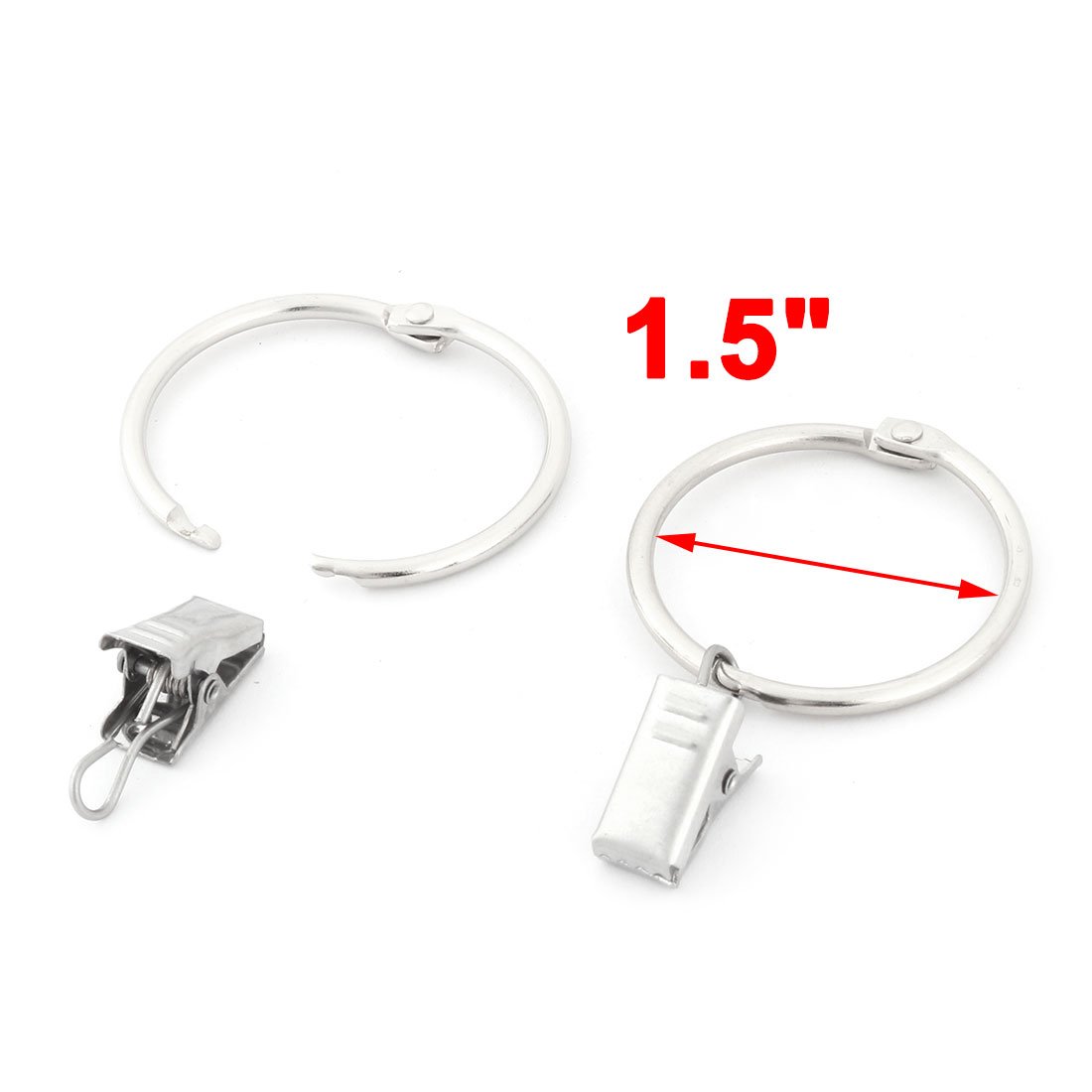 24 Stück Vorhang-Clip-Ringe Aus Eisen, Silberfarben – 3,2 Cm Innendurchmesser, Für Gardinenstangen Bis 22 Mm