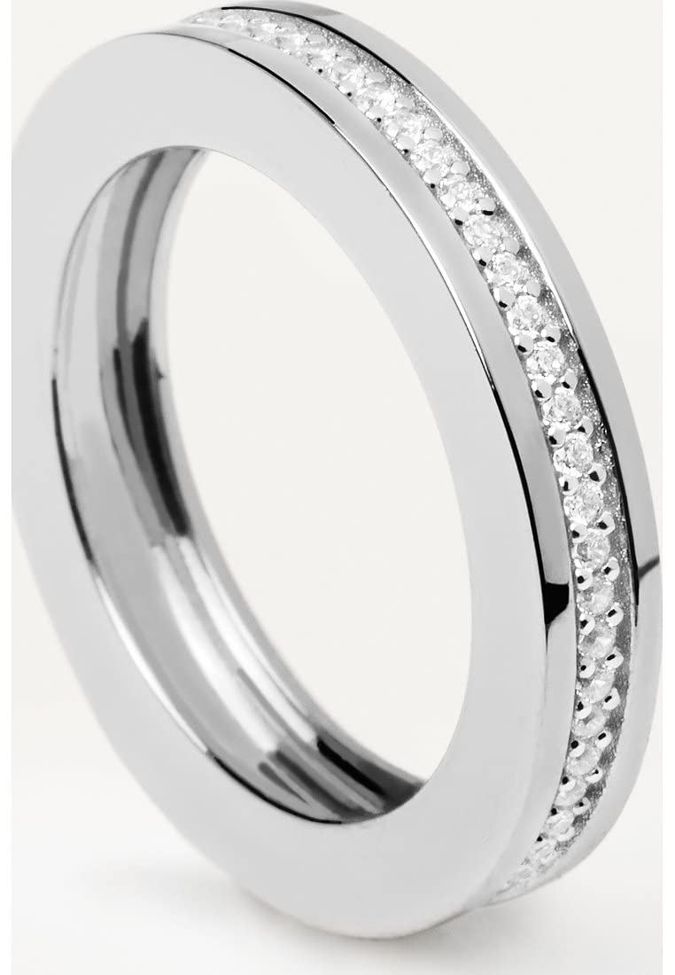 PdPaola 32020771 - Anillo para mujer de plata 925 con circonitas