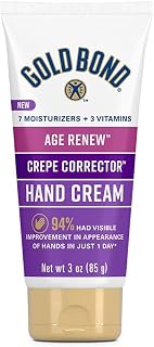 Gold Bond Age Renew Crepe Corrector Hand Cream 3oz - Smooths Crepey Skin, Firms Hands, 24HR Hydration