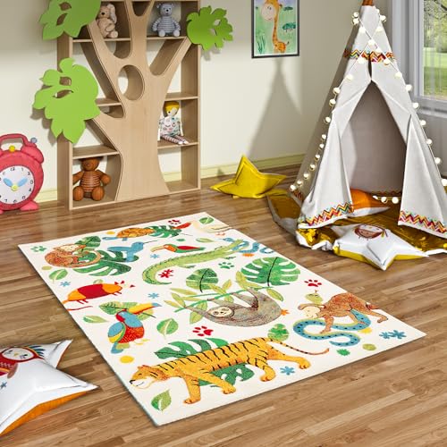 Pergamon Maui Kids - Tapis pour Enfant - Jungle colorée - 5 Tailles