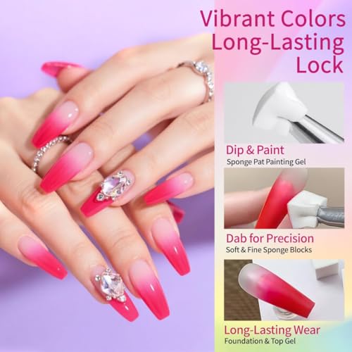 Kit de esmalte de uñas en gel Ombre 78 colores miniatura 4