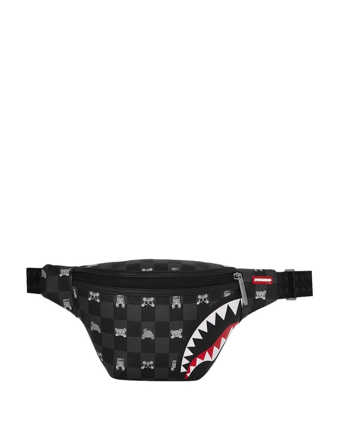 SPRAYGROUND Marsupio GRAY PEEKING CHARACTER CHECK SAVVY CROSSBODY