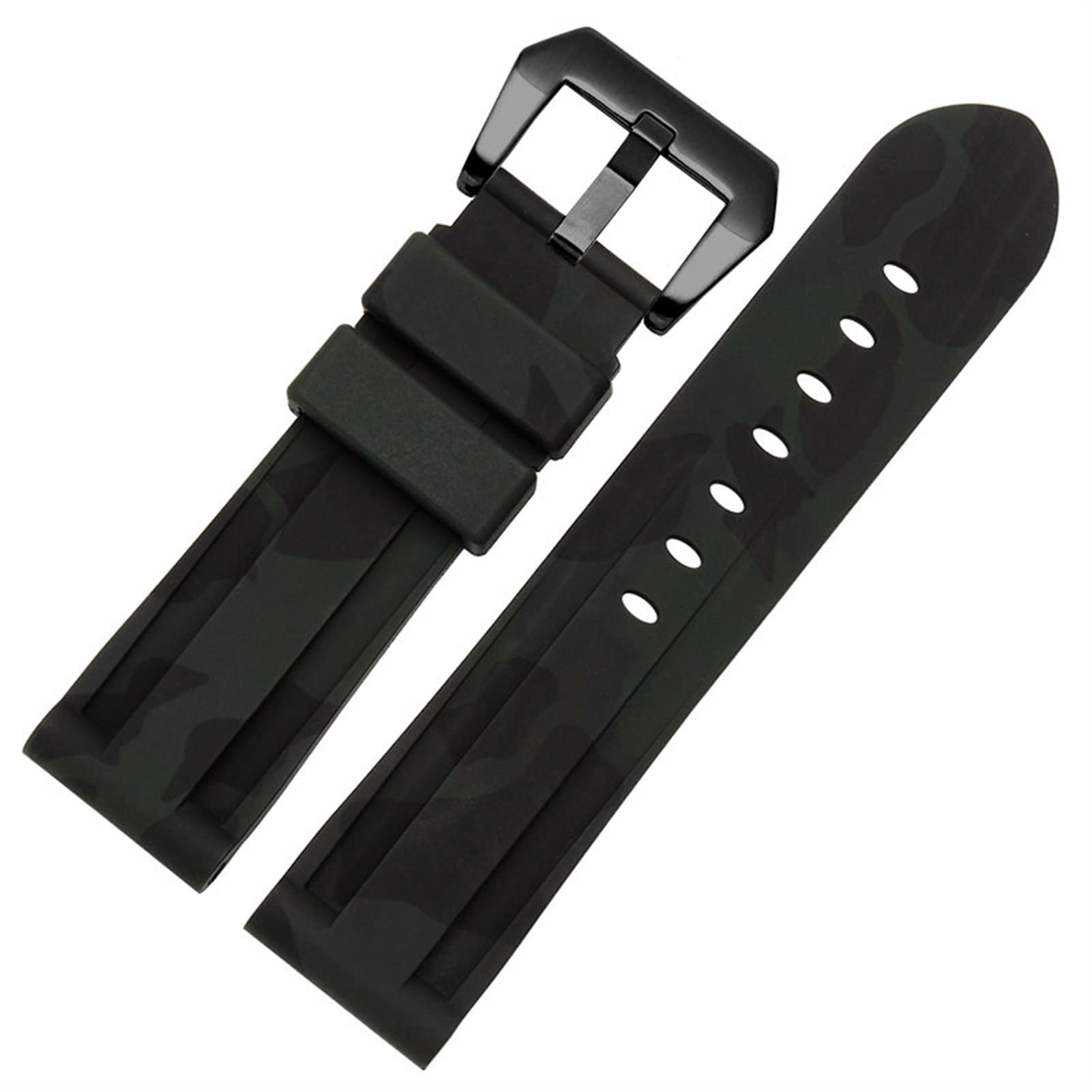 Silikonowy pasek do zegarka PAM111 seria 386 441 paski na nadgarstek 20 mm 22 mm 24 mm 26 mm wodoodporna sportowa bransoletka kamuflażowa