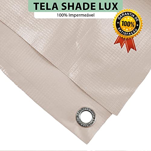 Tela Lona Areia 3x2 Metros Sombreamento Impermeável Shade Lux + Kit de Instalação
