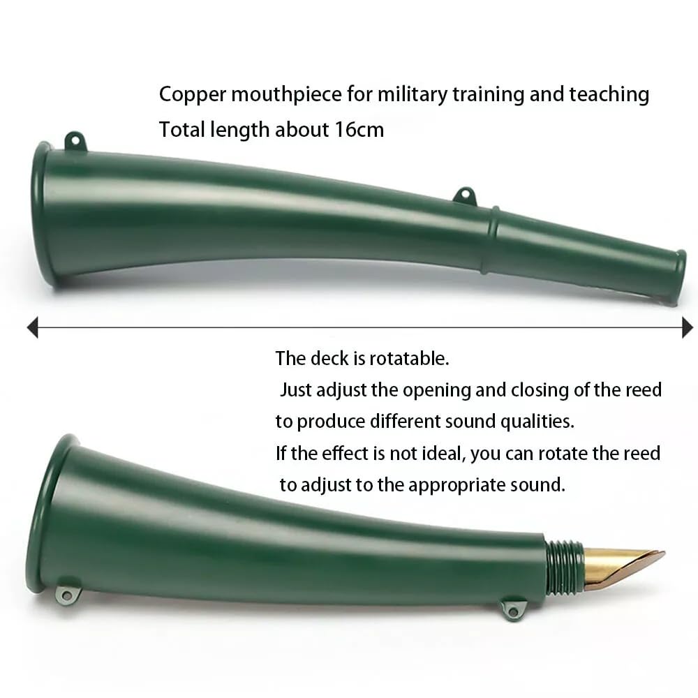 UCCKEYI 1PCS Military Green Signal Horn Tactical Horn Sheep Horn Signal Horn/Field Outdoor/Stadium