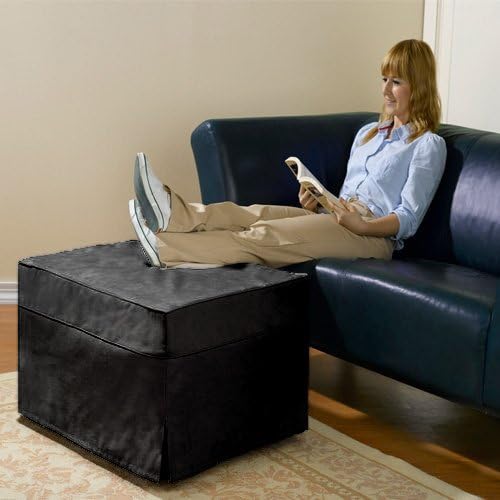 BW Products OTTOMAN BED WITH COVER - BLACK