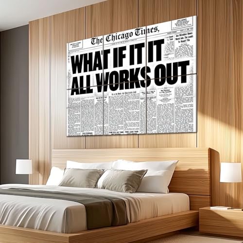6 Pack Paneles Acústicos de Arte Absorbentes de Sonido Estilo Vintage Negro Blanco con Frases Retro para Aislamiento en Estudios de Grabación y Oficinas 72"x48" miniatura 5