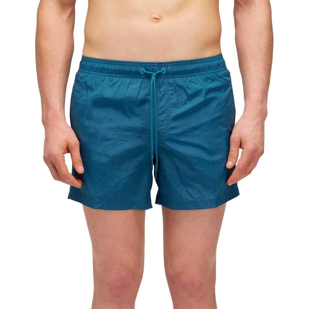 SUNDEK Costume Uomo M504BDN5100 Blu Lago Corto Vita elasticata Crinkled PE24 L