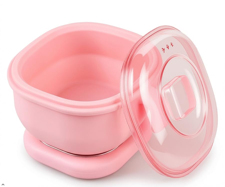 BIOFOREEVER Electric collapsible Silicone Wax Heater with Lid, 400ml Non-Stick Wax Warmer, Pink, 100W, for Gentle Hair Rem... - Review, Price and Buying Guide