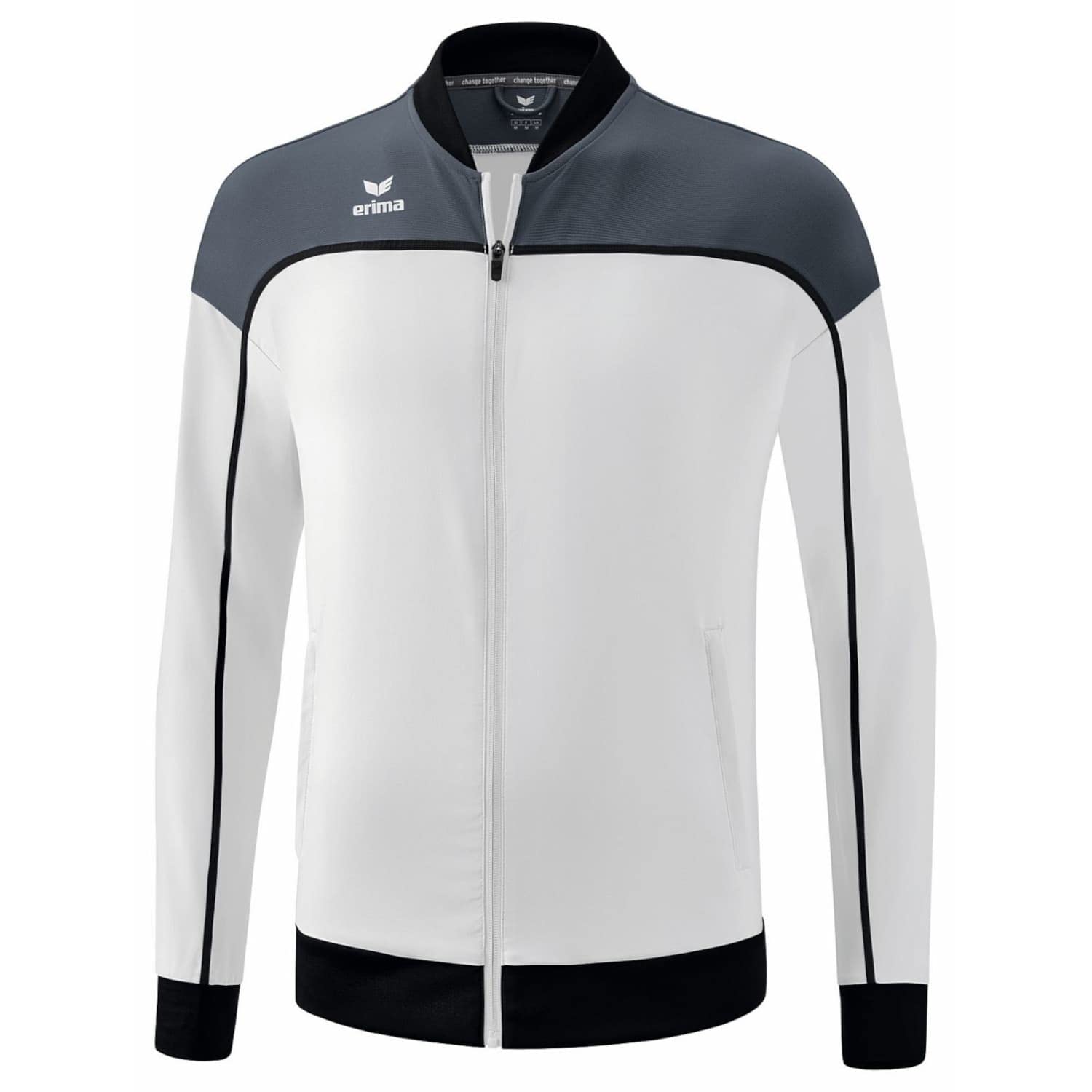 Erima Men's Change Functional Presentation Jacket, White/Slate Grey/Black, M