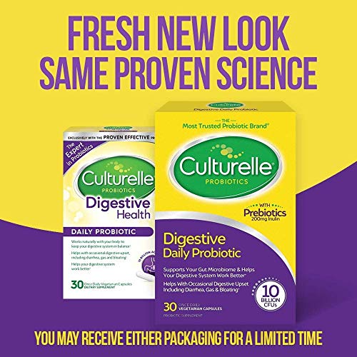Culturelle Daily Probiotic, 30 Count Digestive Health Capsules | Works Naturally With Your Body To Keep Digestive System In Balanc* | With The #1 Proven Effective Probiotic #TOP1