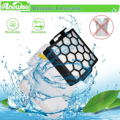 Image of ZU102 Filter Odor Neutralizer for Shark ZU100 ZU102 Rotator Upright Vacuum | Parts # 1238FT60 & 1239FT60 & 1541FC3000, 2 HEPA +6 Foam & Felt Filters Replacement +4 Odor Neutralizer Cartridge
