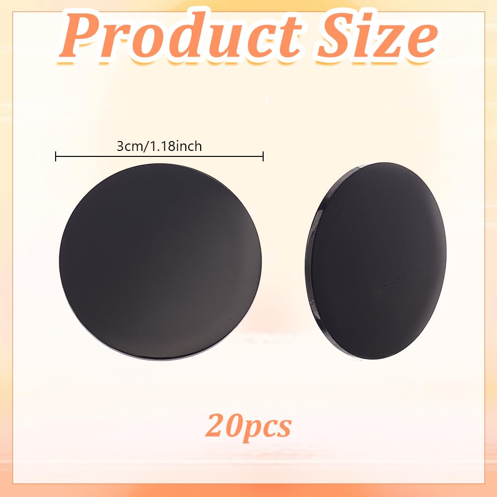 arricraft 20 pièce de Monnaie Vierge en Acier Inoxydable Noir Étiquettes Rondes Robustes de 1.18 pouce pour L'Artisanat la Gravure Laser et L'Estampage Sur Métal