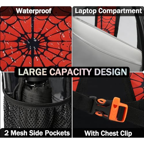 Spider Web Clear Backpack for Women Men Teen - PVC Transparent Backpack Large Clear Bag for Concert Work3