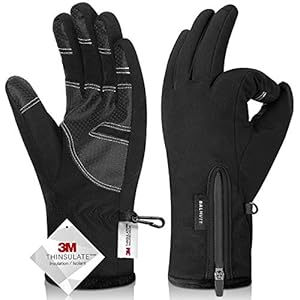 -10℉ Waterproof Winter Gloves for Men & Women, 5-Layer Touch Screen Breathable Cold Weather Gloves