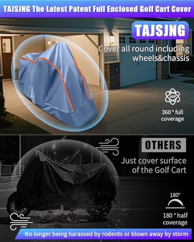 TAJSJNG Full Enclosed Golf Cart Cover