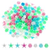 Apojgitn 216PCS Bike Spoke Beads Glow in the Dark, Colorful Plastic Beads Spoke Covers Decorations for Kids Girls Bike Wheel Lights Bicycle Accessories-Assorted Color and 2 Shapes