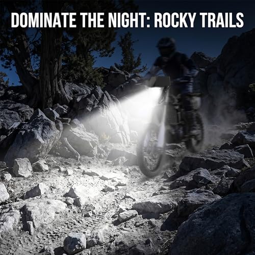 Image of AnXin Dirt Bike LED Headlight,Motorcycle Headlights Kit Universal for CRF250R CRF250F CRF450R CRF250L CRF450L XR650L Most Dirt Pit Bike Supermoto Enduro Motocross Black
