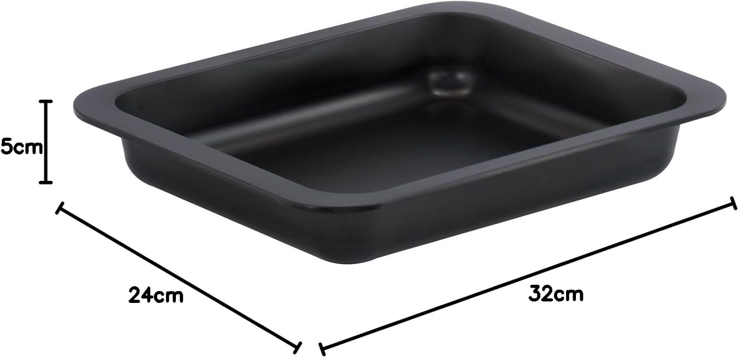 Dr.Oetker Casserole Tradition 32x24x5 cm in black, Steel, 32 x 24 x 5 cm