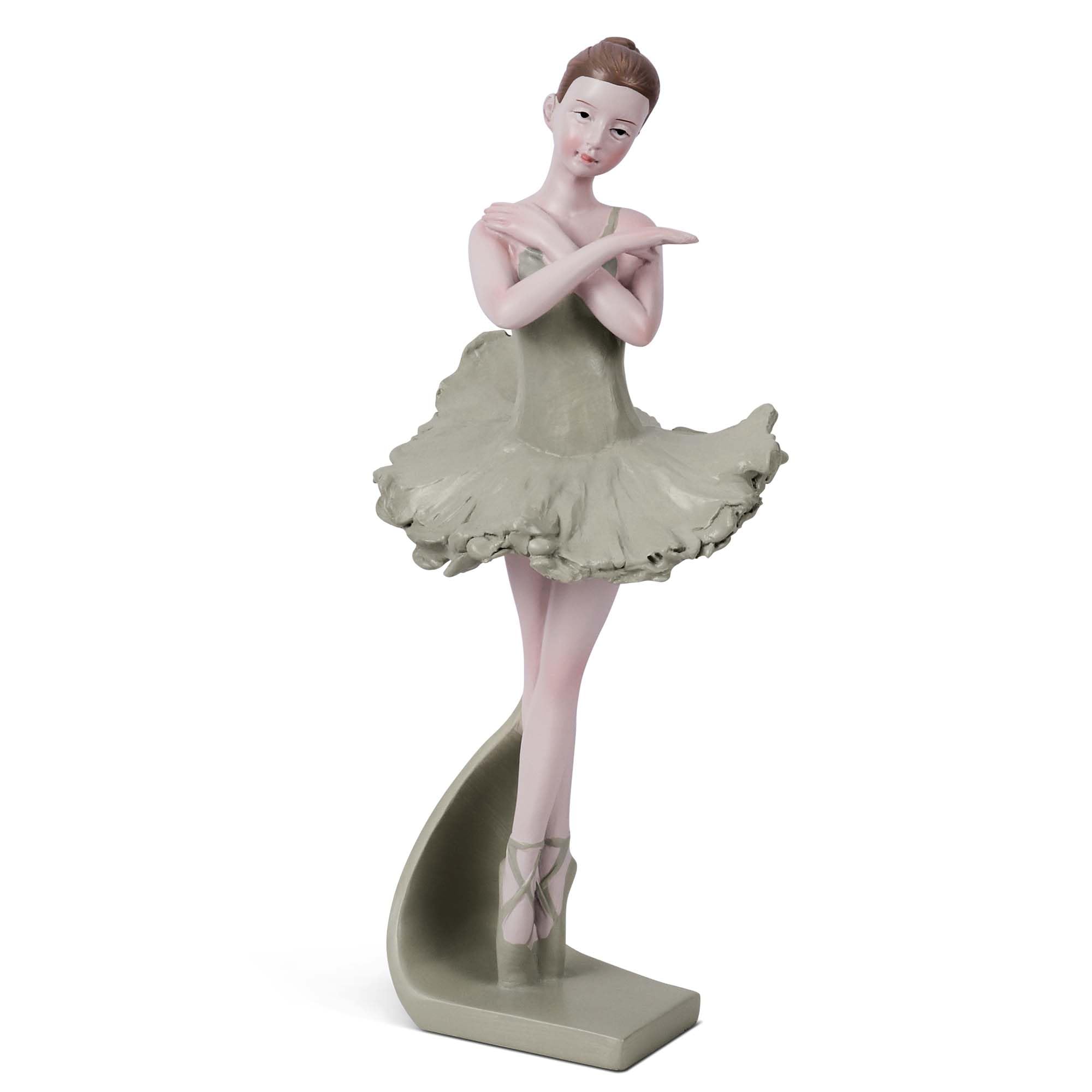 Goetland Ballerina Statue Ballet Girl Dancer Figurine Sculpture Shelf Home Decor Table Centerpieces Handmade Inspirational Gift for Girls Women Daughters