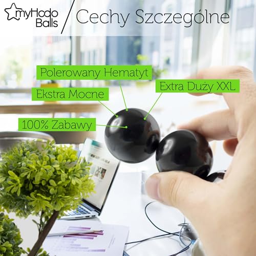 myHodo Kulki magnetyczne 20 mm (20 sztuk), uniwersalny gadżet biurowy i techniczny, antystresowy, nadaje się do terapii magnetycznej