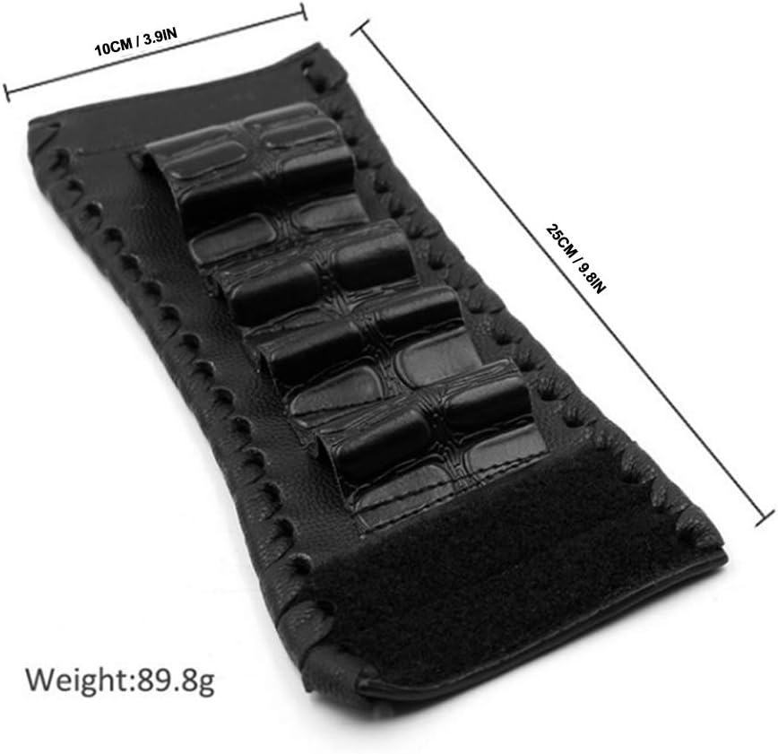 Scissors Bag, Pu Leather Scissors Bag Wristband Scissor Pouch Storage Bag Barber Hair Cutting Scissor Case for Home Salon Barber(Black)