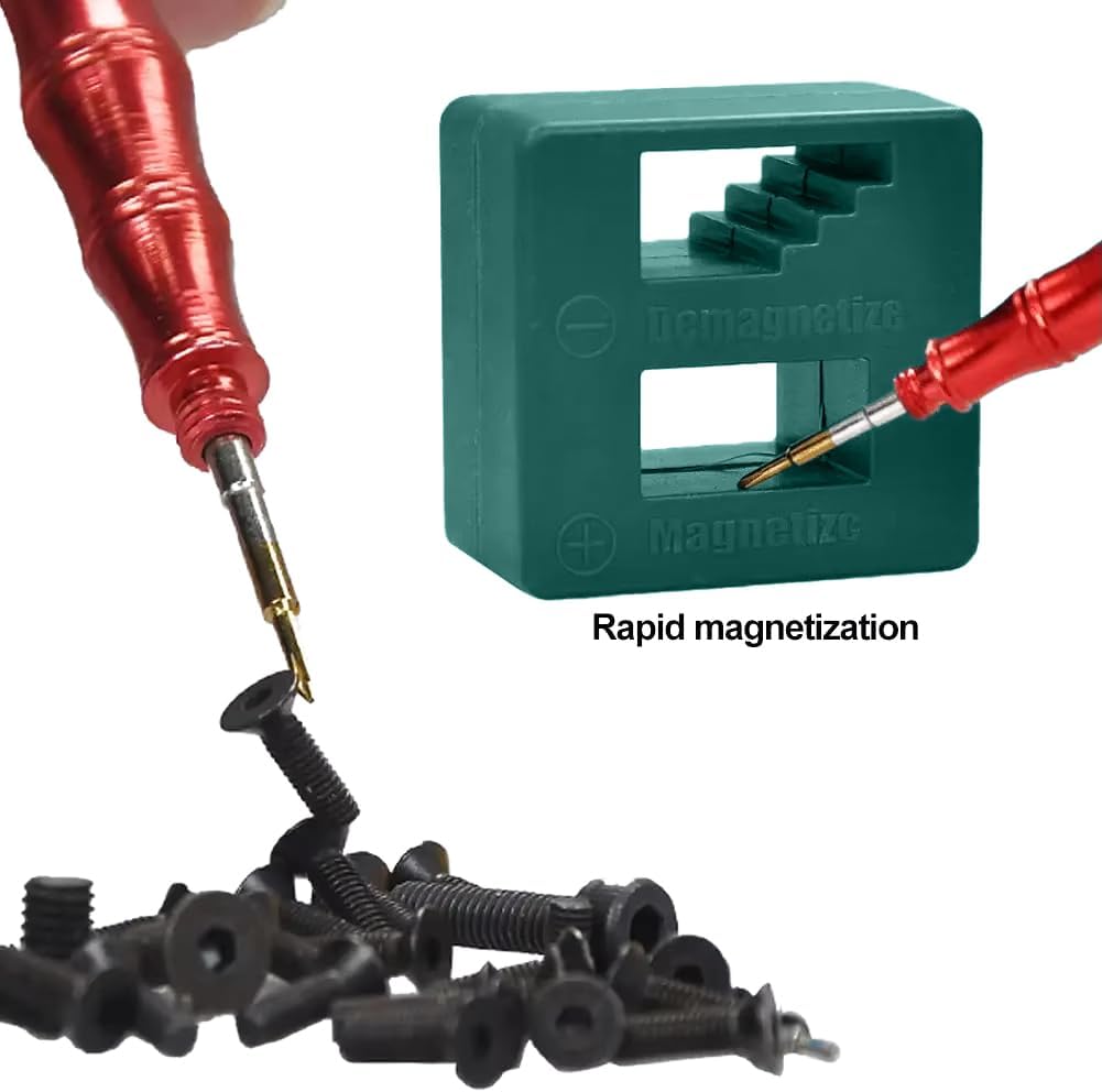 Magnetizer Demagnetizer for Screwdriver Tips, Bits and Precision Construction Tools for Screwdrivers, Screws, Drill Bit(Orange)