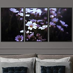 signwin 3 Piece Framed Canvas Wall Art White...